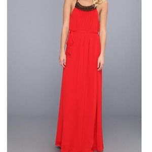 Vince Camuto Beaded Formal Maxi Dress